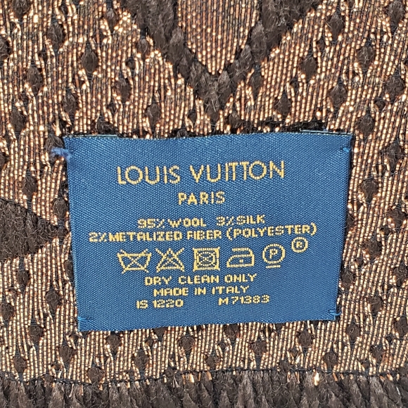 Louis Vuitton Logomania Shine Brown Monogram Scarf - Picture 10 of 13